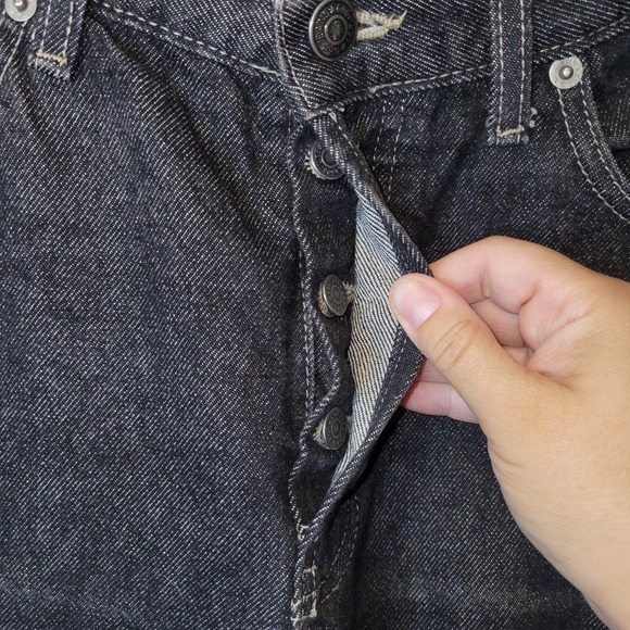 Vtg 90s GAP Jeans Womens Size 10 Boot Fit High Rise‎ Raw BlackDenim Made  In USA - Picture 1 of 6